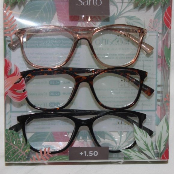THREE (3) PACK FRANCO SARTO UNISEX PREMIUM READING GLASSES +1.50 UVA UVB PROTECT - Picture 5 of 5